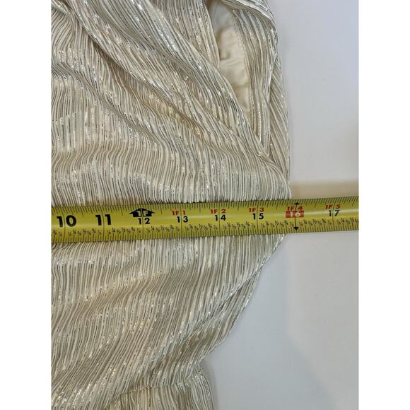 SABINA MUSAYEV Peleg Plunge Neck Jumpsuit Pearl Blush Size Medium, No Belt - Picture 11 of 12